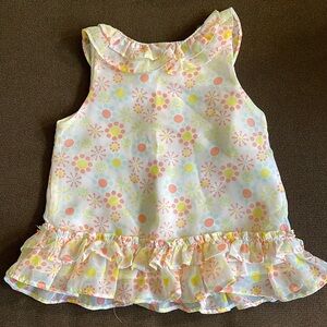 Baby dress, color orange, pink and white. new without tags.🏷️